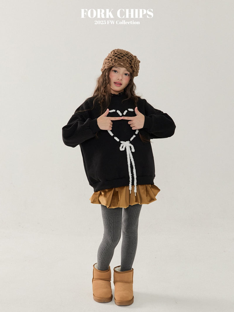 Fork Chips - Korean Children Fashion - #littlefashionista - Heart Punching Sweatshirt - 7