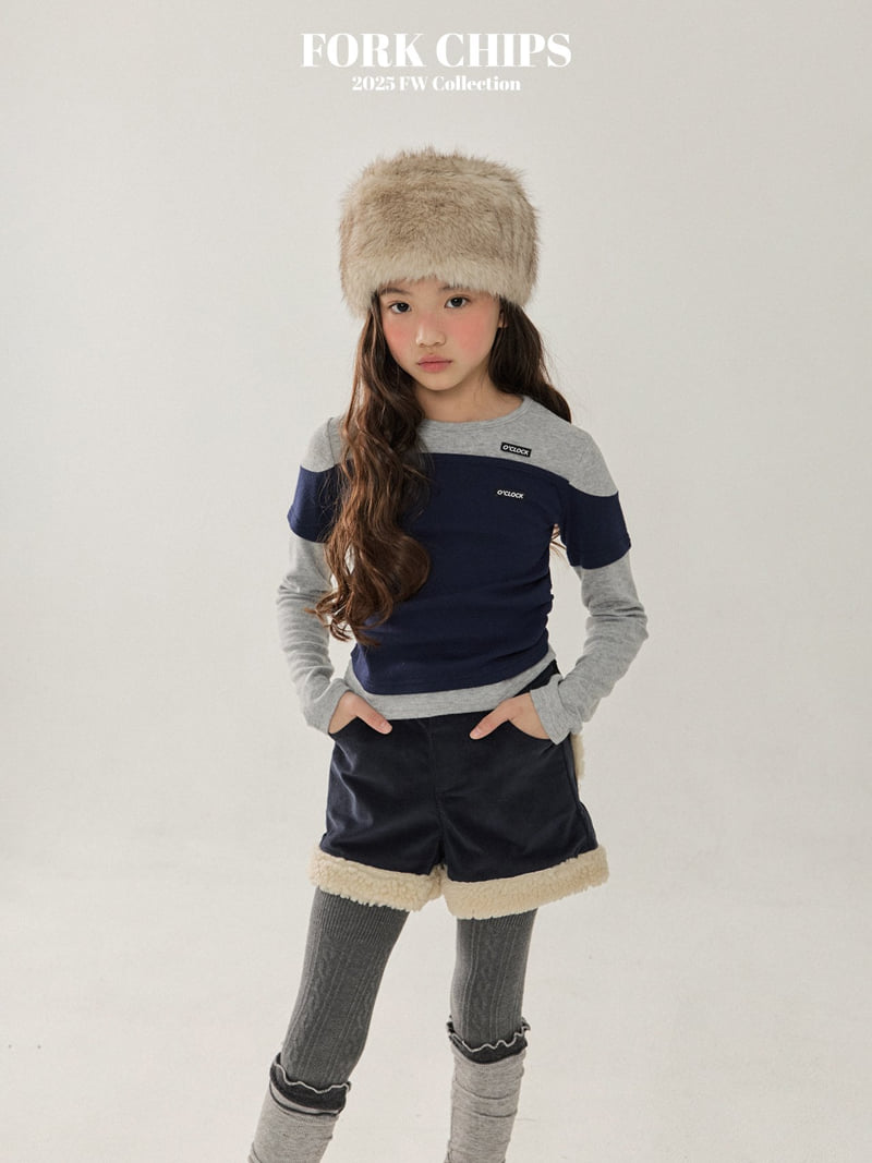 Fork Chips - Korean Children Fashion - #littlefashionista - Fuzzy Heart Shorts - 11