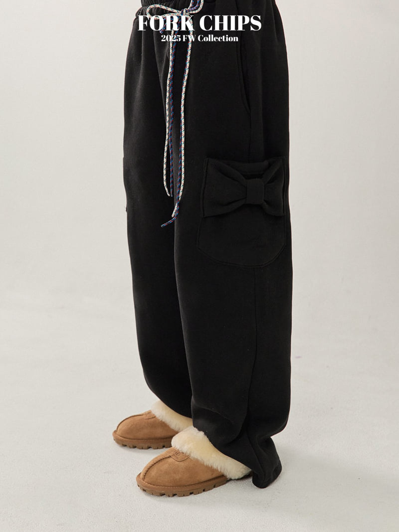 Fork Chips - Korean Children Fashion - #littlefashionista - Bagel Ribbon Pants - 10