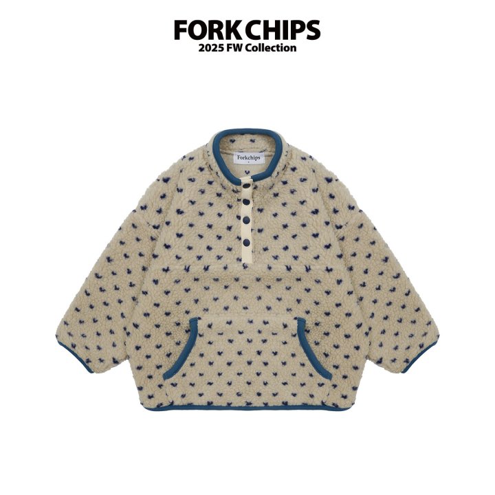 Fork Chips - Korean Children Fashion - #magicofchildhood - Grow Fleece Anorak