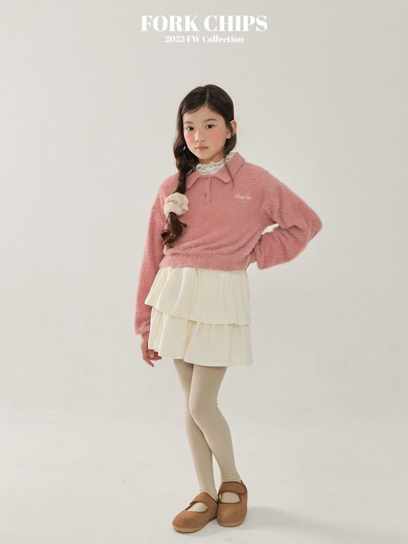 Fork Chips - Korean Children Fashion - #magicofchildhood - Downy Knit Sweatshirt - 10