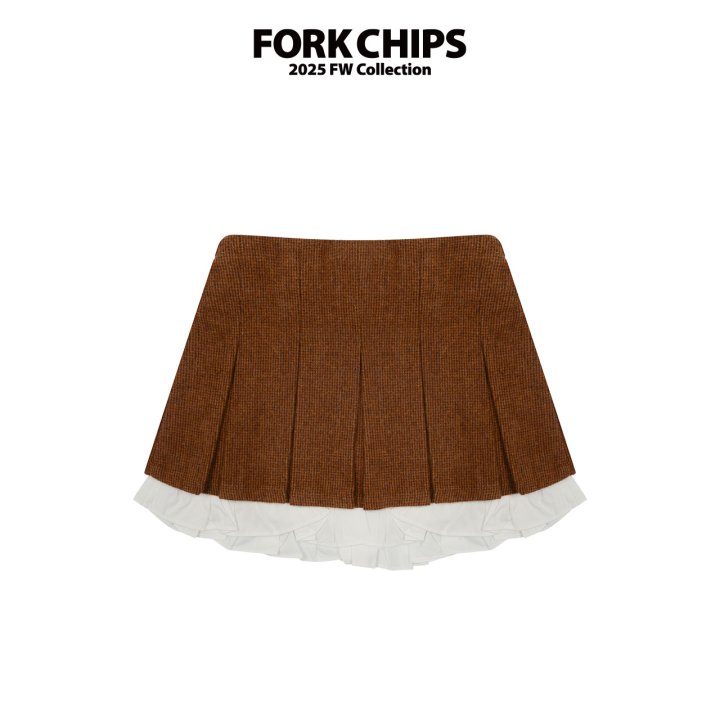 Fork Chips - Korean Children Fashion - #magicofchildhood - Muffin Wool Skirt - 2