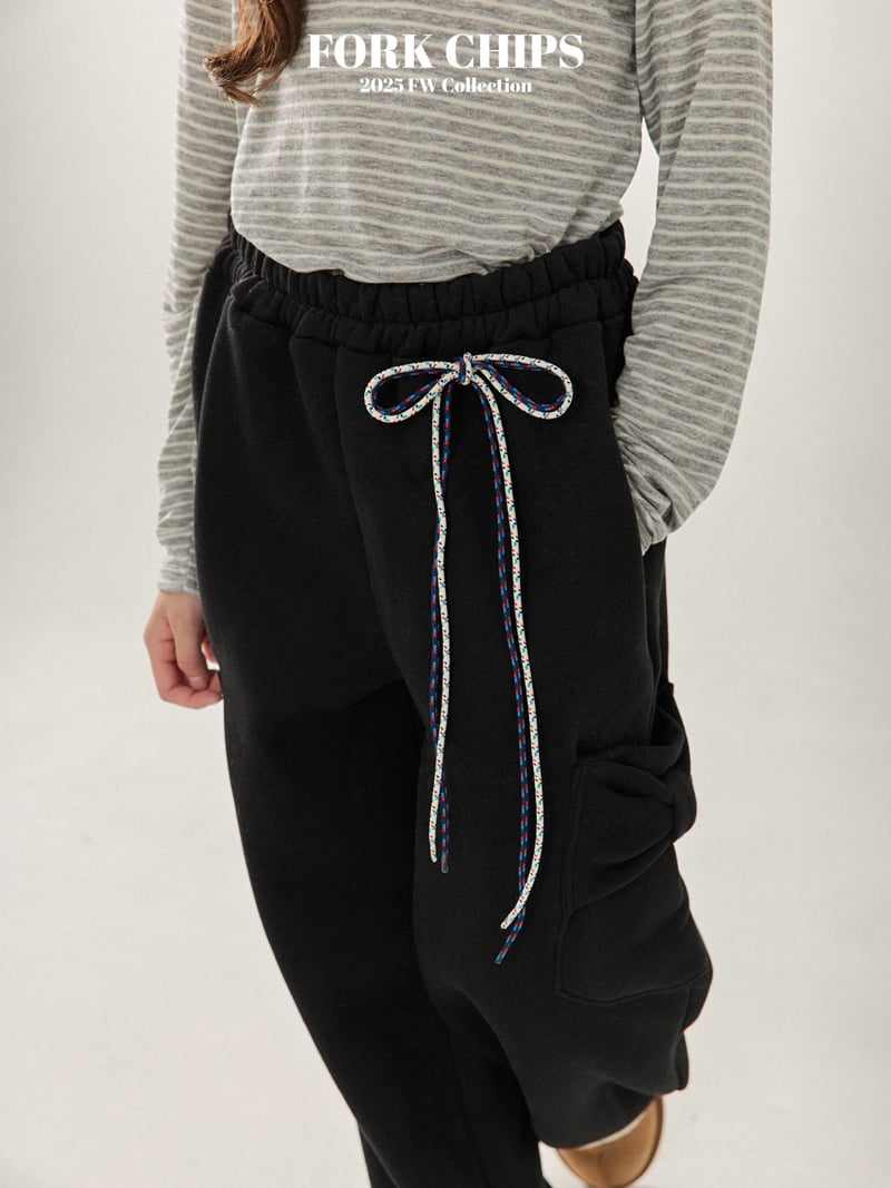 Fork Chips - Korean Children Fashion - #magicofchildhood - Bagel Ribbon Pants - 11