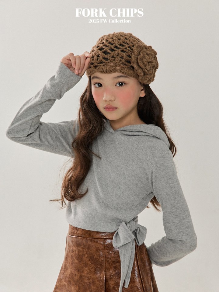 Fork Chips - Korean Children Fashion - #magicofchildhood - Blossom Knitted Beanie - 5