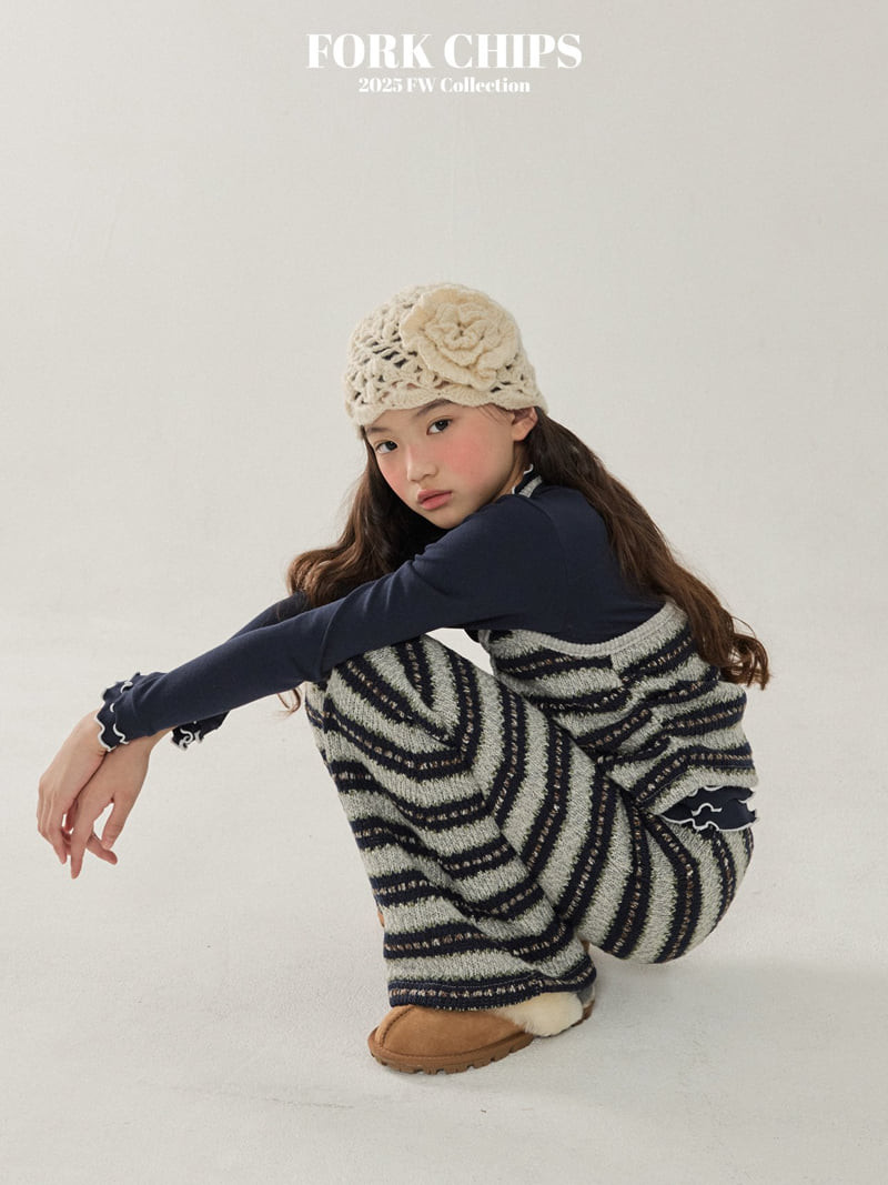 Fork Chips - Korean Children Fashion - #minifashionista - Wafer Knit Sleeveless Bustier - 6