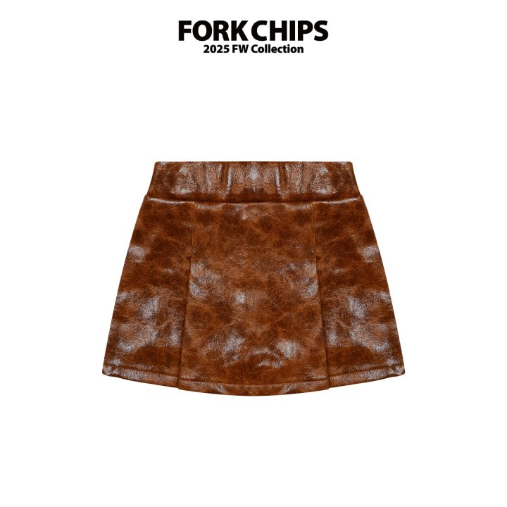 Fork Chips - Korean Children Fashion - #minifashionista - Glossy Skirt