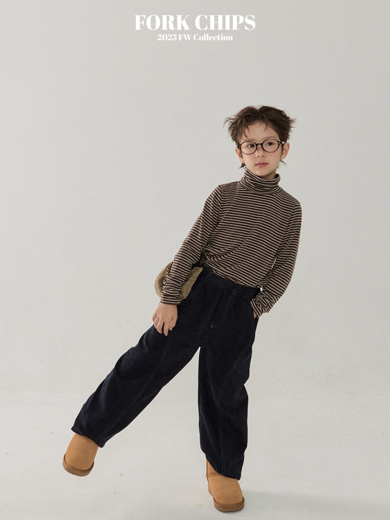 Fork Chips - Korean Children Fashion - #minifashionista - Milk Stitch Pants - 8