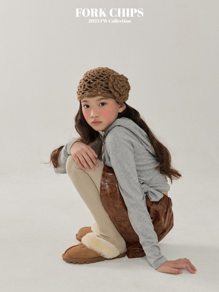 Fork Chips - Korean Children Fashion - #minifashionista - Blossom Knitted Beanie - 6