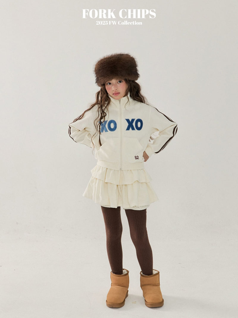 Fork Chips - Korean Children Fashion - #prettylittlegirls - XO Tiered Skirt - 10