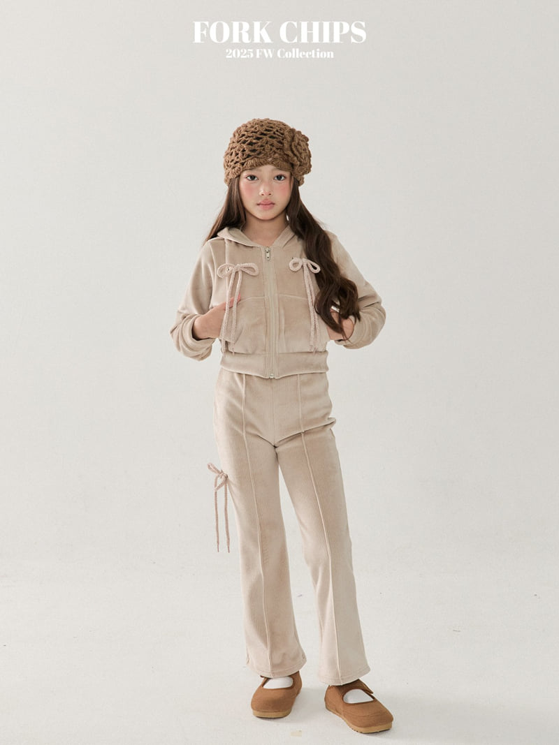 Fork Chips - Korean Children Fashion - #prettylittlegirls - Cash Ribbon Zip-Up - 9