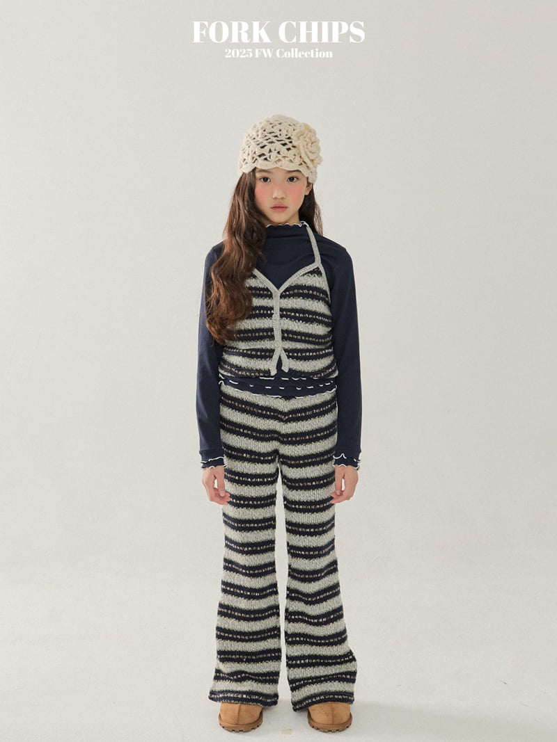 Fork Chips - Korean Children Fashion - #prettylittlegirls - Wafer Knit Sleeveless Bustier - 7