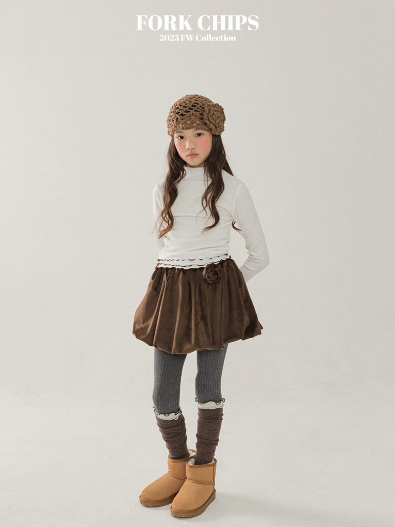 Fork Chips - Korean Children Fashion - #prettylittlegirls - Ruffle Tiered Turtleneck Tee - 7