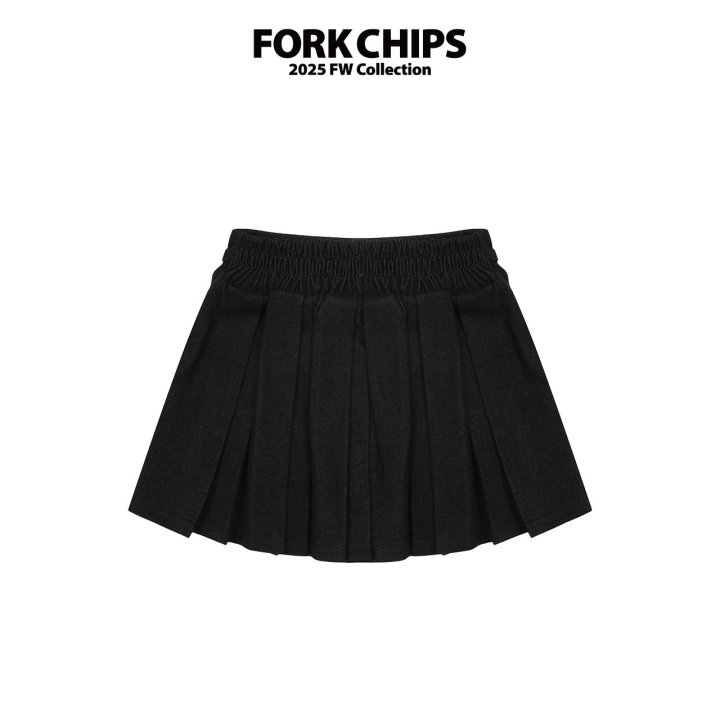 Fork Chips - Korean Children Fashion - #prettylittlegirls - Lux Pleats Skirt - 3
