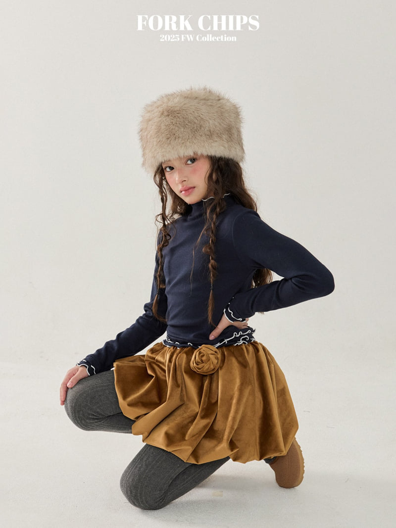 Fork Chips - Korean Children Fashion - #stylishchildhood - Ruffle Tiered Turtleneck Tee - 10