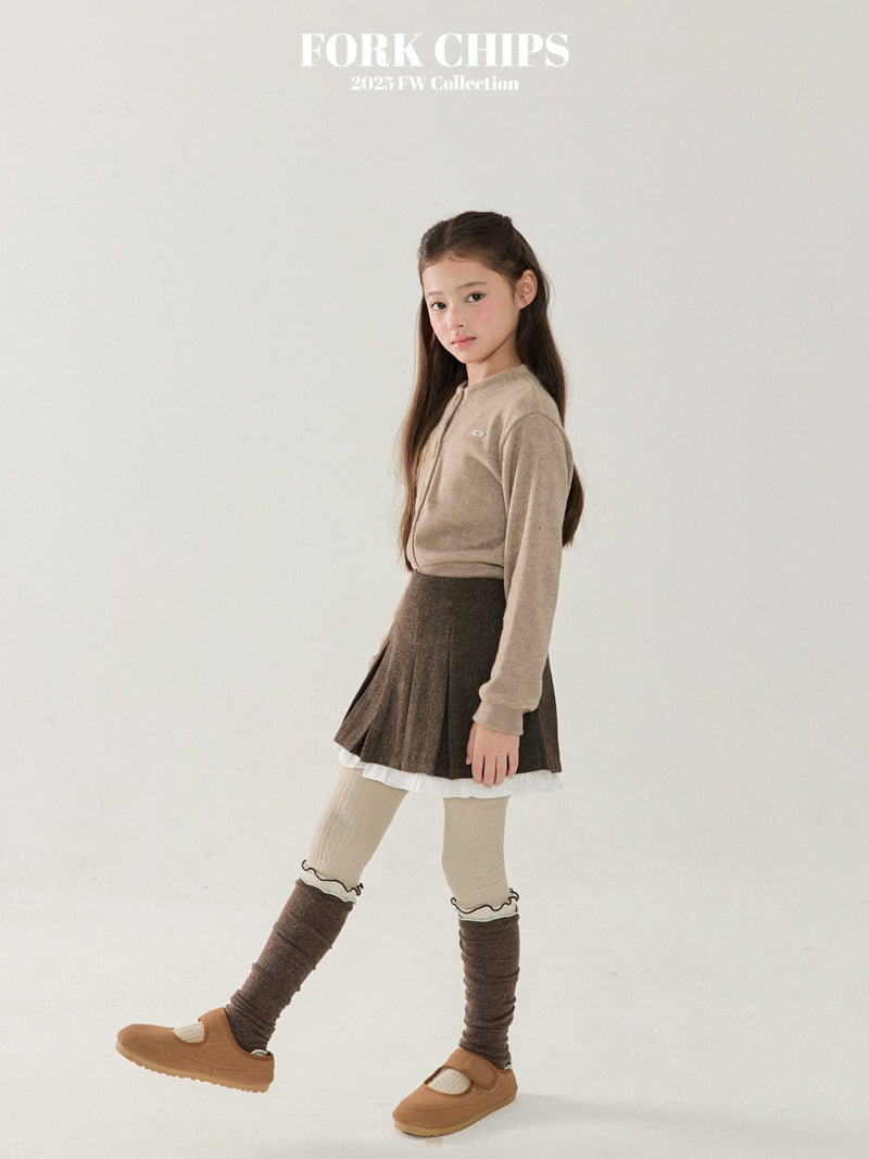 Fork Chips - Korean Children Fashion - #stylishchildhood - Muffin Wool Skirt - 7