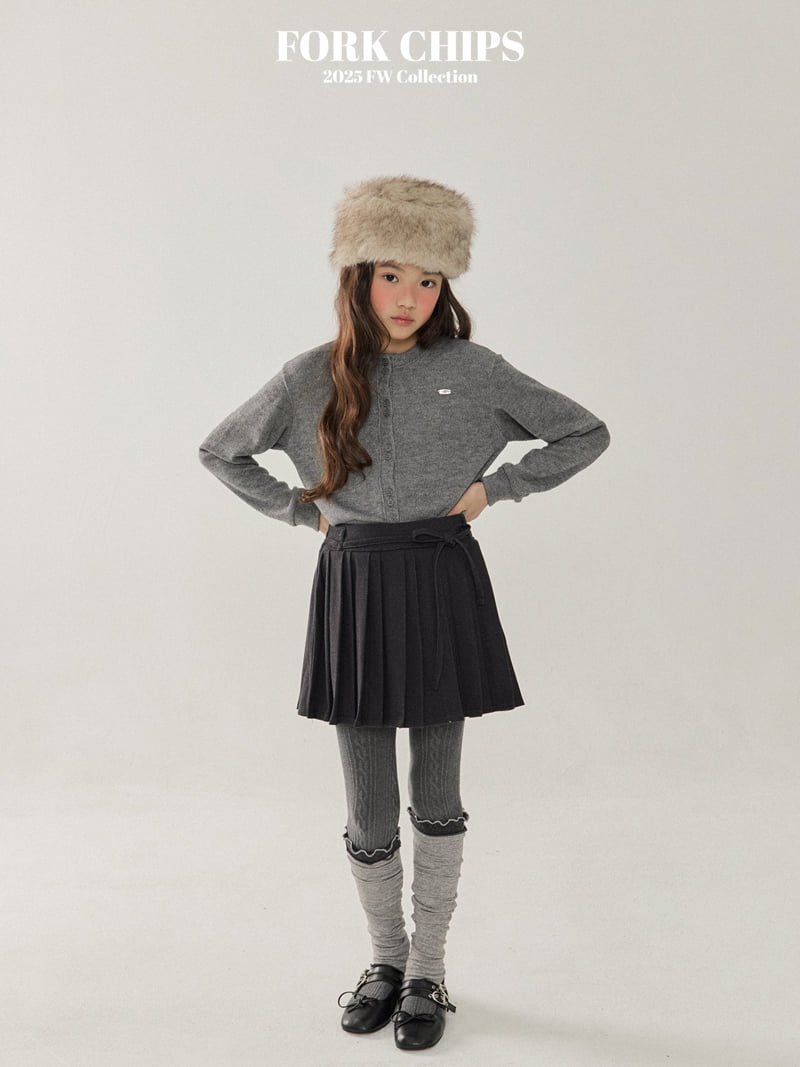 Fork Chips - Korean Children Fashion - #stylishchildhood - Lux Pleats Skirt - 6