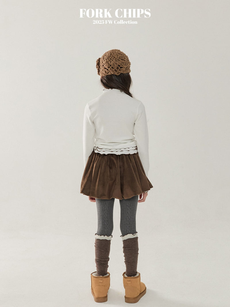 Fork Chips - Korean Children Fashion - #todddlerfashion - Ruffle Tiered Turtleneck Tee - 8