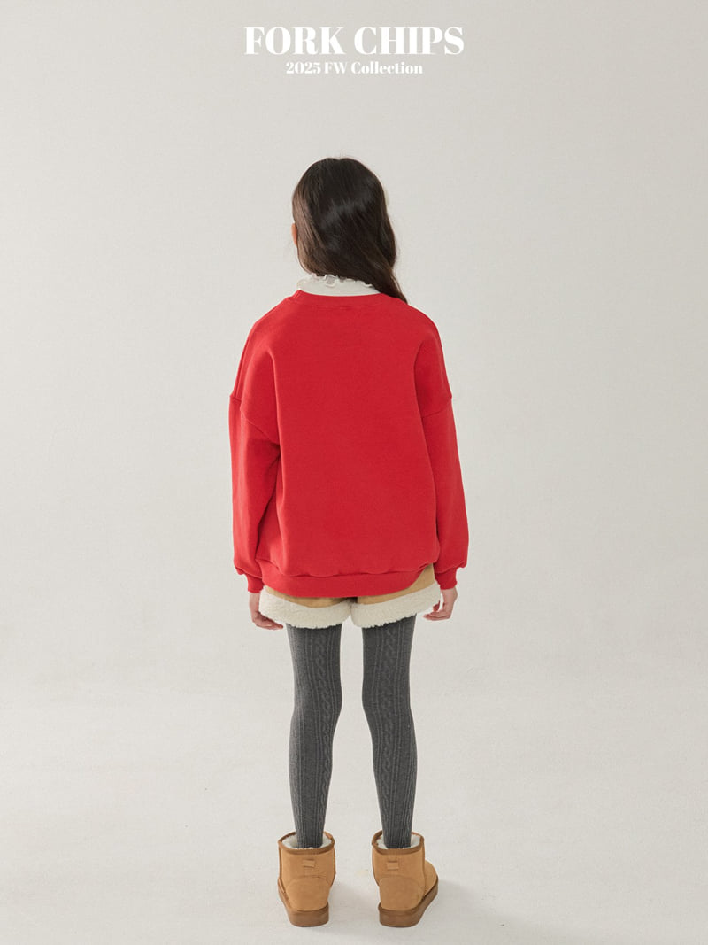 Fork Chips - Korean Children Fashion - #toddlerclothing - Heart Punching Sweatshirt - 12