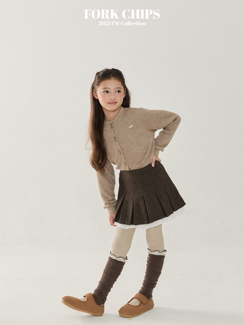 Fork Chips - Korean Children Fashion - #toddlerclothing - Muffin Wool Skirt - 6