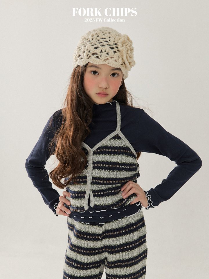 Fork Chips - Korean Children Fashion - #toddlerclothing - Blossom Knitted Beanie - 9