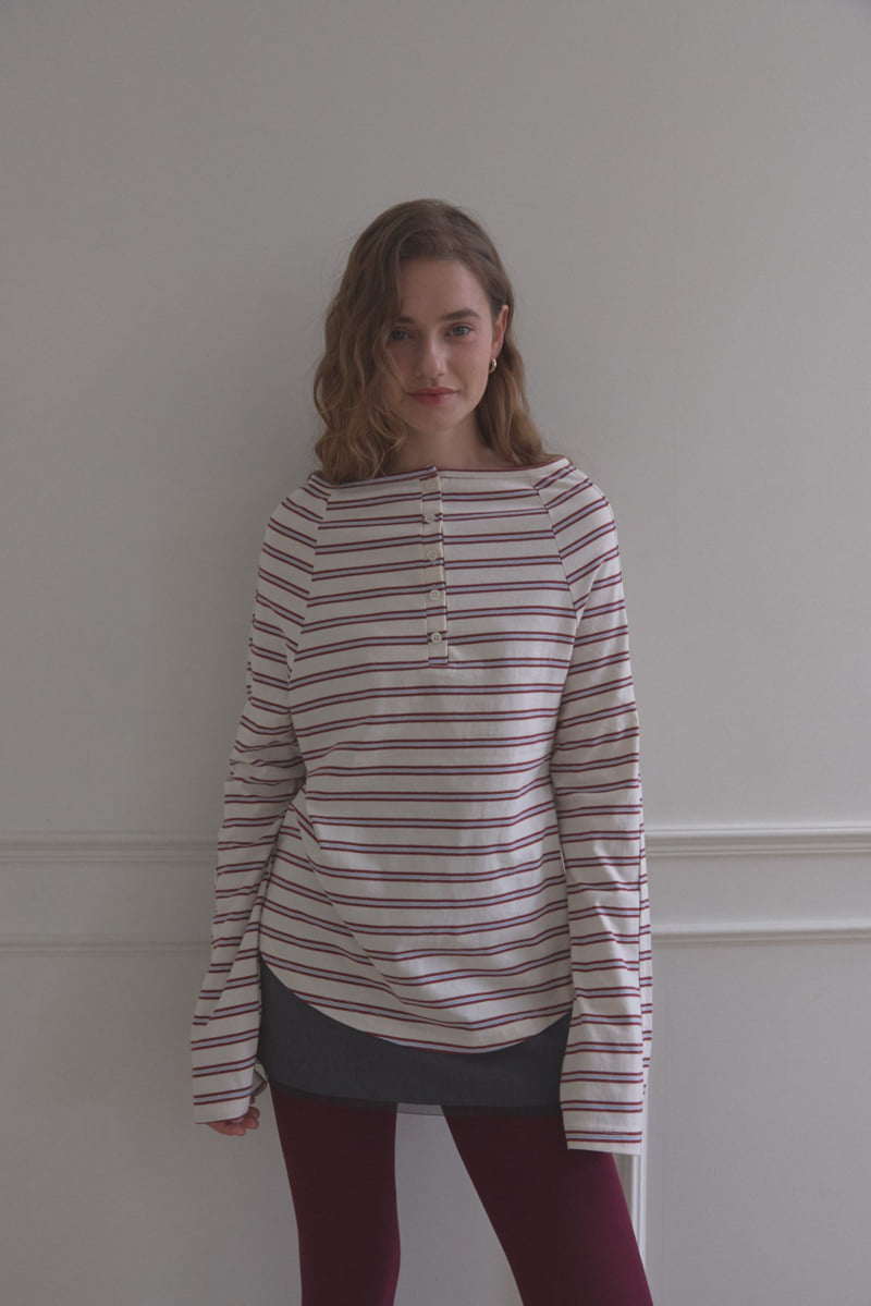 Foundation - Korean Women Fashion - #momslook - Peach Off Shoulder Tee - 12
