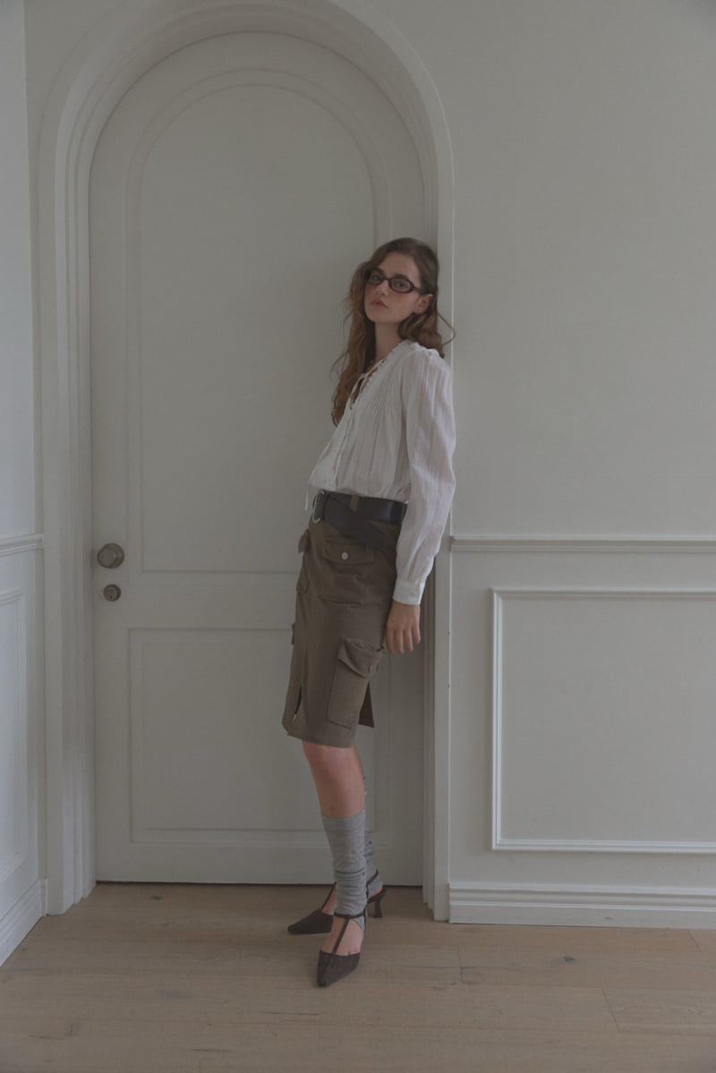 Foundation - Korean Women Fashion - #momslook - Brick Cargo Skirt - 10