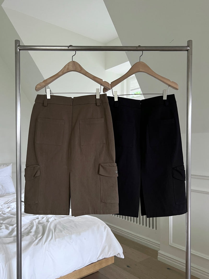 Foundation - Korean Women Fashion - #momslook - Brick Cargo Skirt - 2