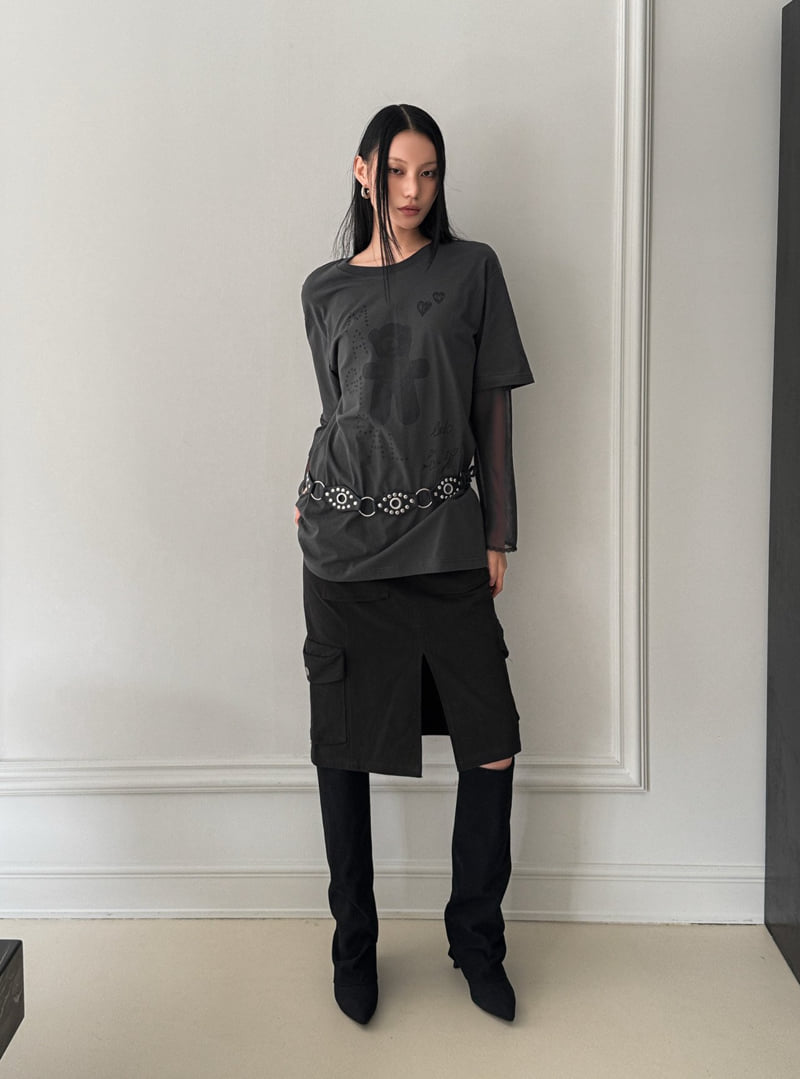 Foundation - Korean Women Fashion - #womensfashion - Brick Cargo Skirt - 4