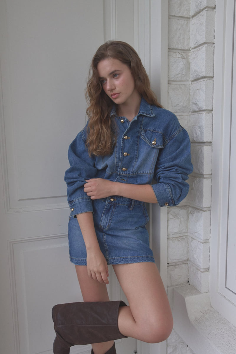 Foundation - Korean Women Fashion - #momslook - Lauren Denim One-Piece - 3
