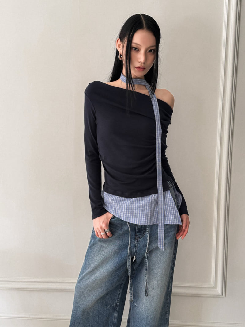 Foundation - Korean Women Fashion - #momslook - Willy Tie Tee - 2