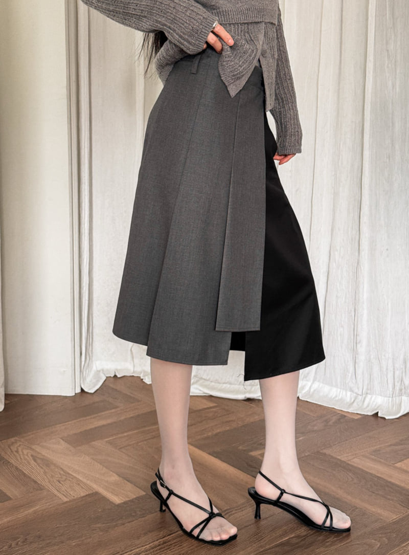 Foundation - Korean Women Fashion - #momslook - Mild Wrap Skirt - 7