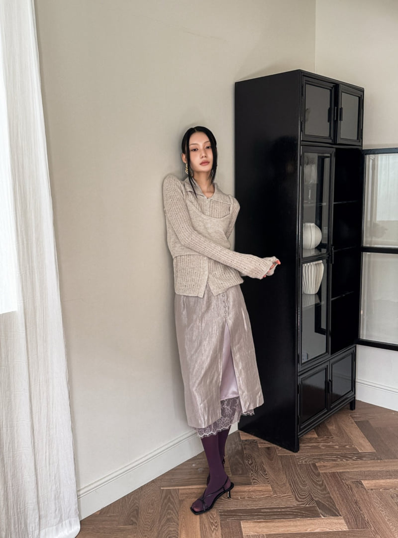 Foundation - Korean Women Fashion - #momslook - Damage Set (Top+Cardigan) - 5