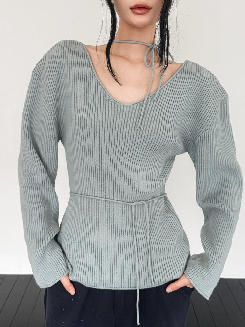 Foundation - Korean Women Fashion - #momslook - Karen V Neck Knit - 6
