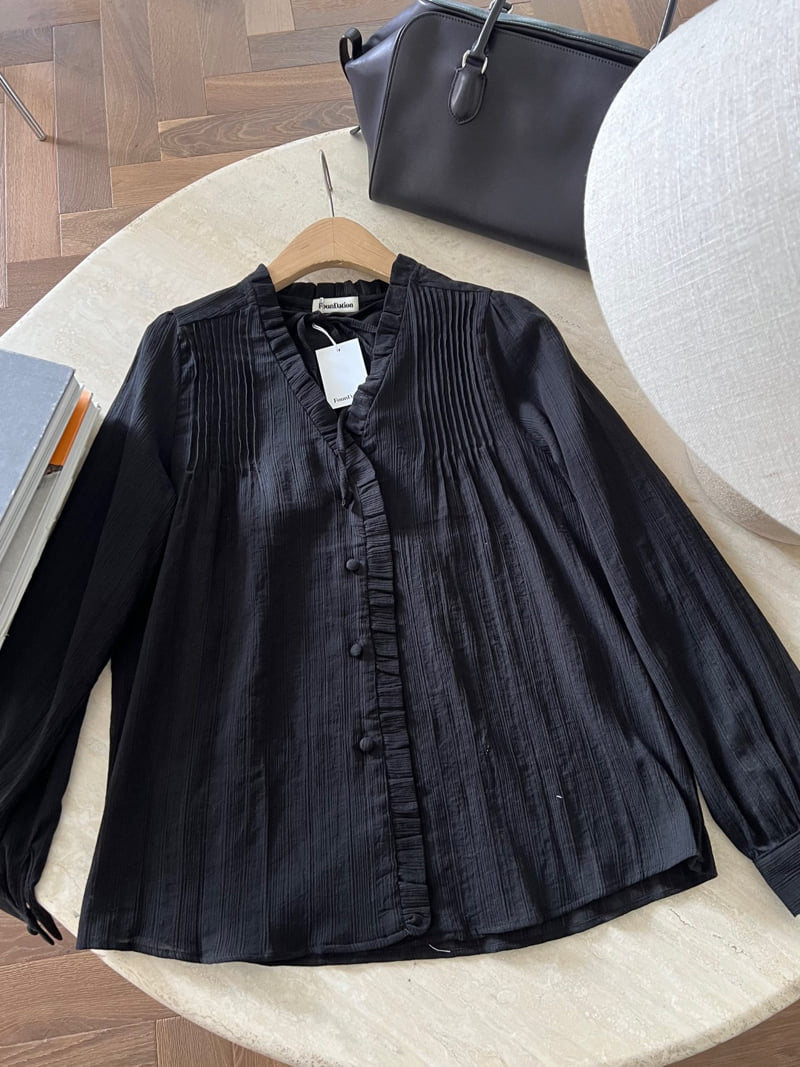 Foundation - Korean Women Fashion - #momslook - Lea Pintuck Blouse - 11