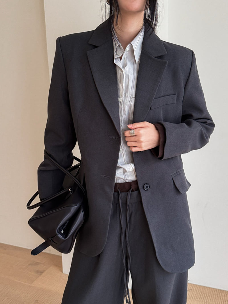 Foundation - Korean Women Fashion - #momslook - Cigarette Blazer Jacket (Detachable Collar) - 9