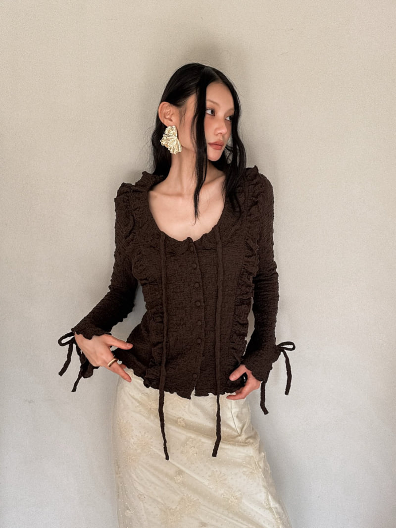 Foundation - Korean Women Fashion - #momslook - Crack Frill Blouse - 9