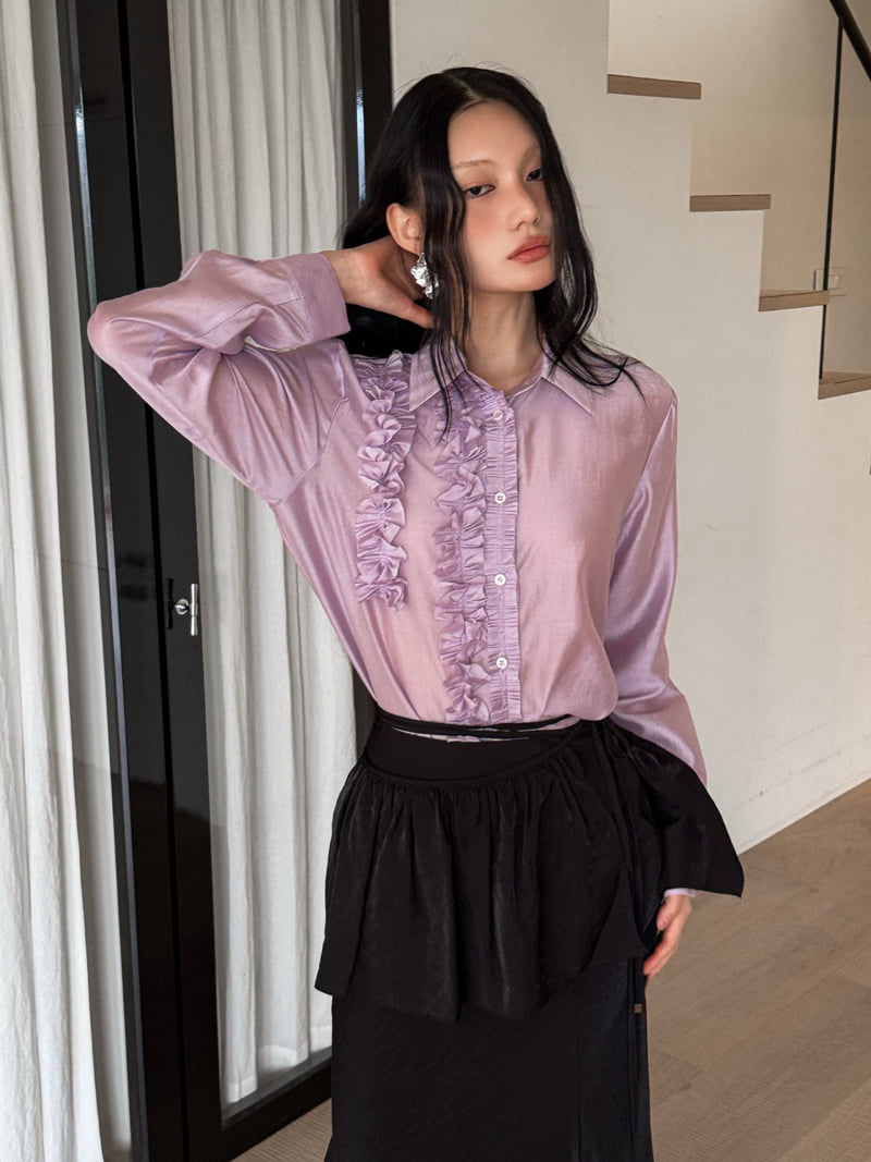 Foundation - Korean Women Fashion - #momslook - Rose Shirring Blouse - 8