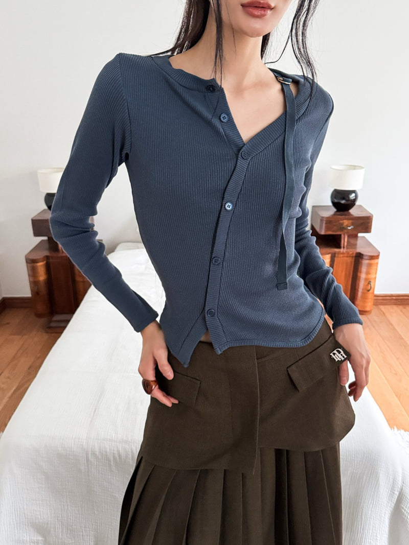 Foundation - Korean Women Fashion - #momslook - Jay D-Ring Ribbed Tee - 5