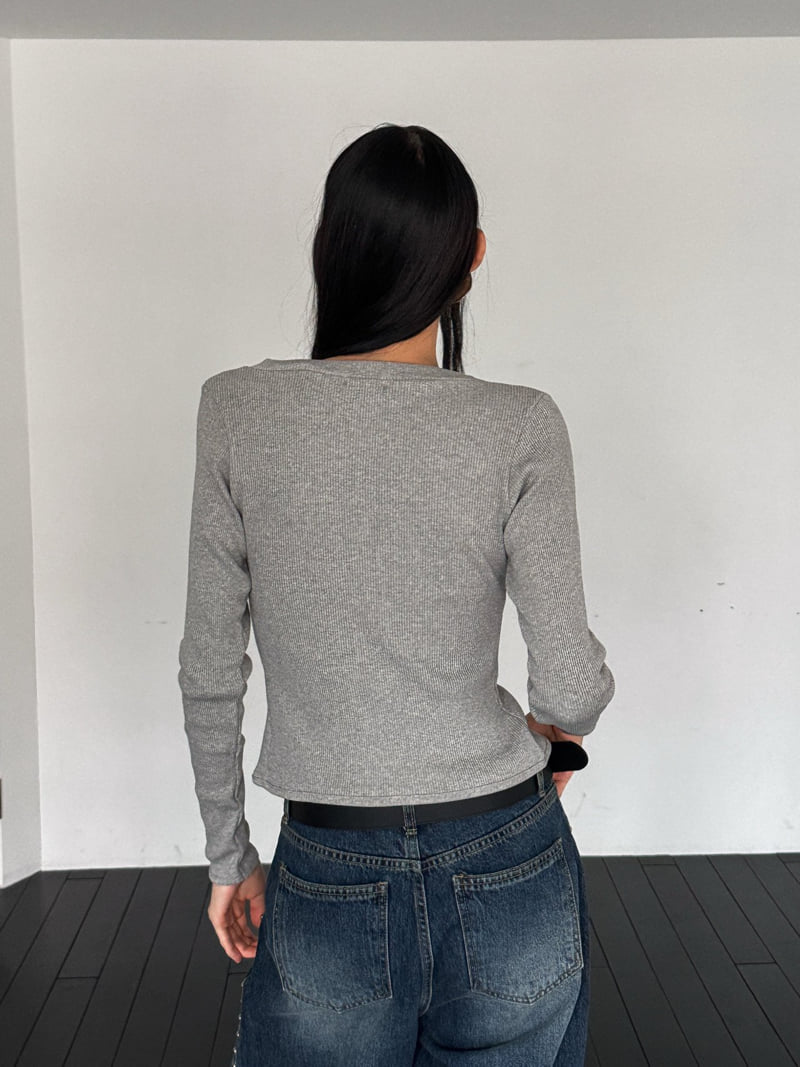 Foundation - Korean Women Fashion - #momslook - Jay D-Ring Ribbed Tee - 9
