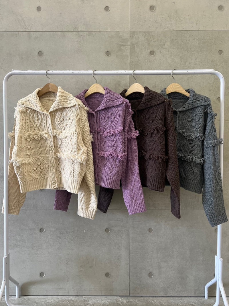 Foundation - Korean Women Fashion - #momslook - Forming Tassel Cardigan