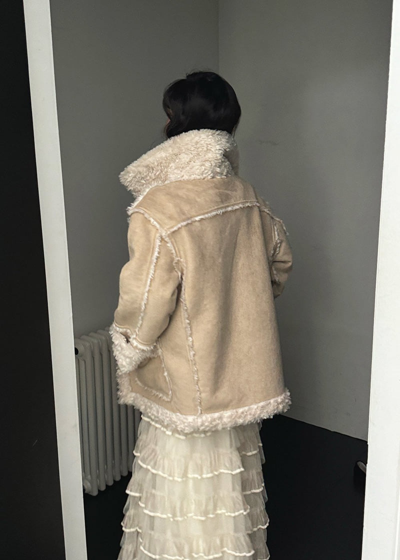 Foundation - Korean Women Fashion - #womensfashion - Hazel Reversible Shearling Jacket - 4