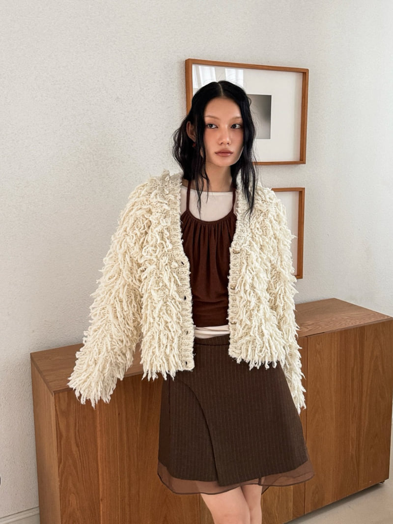 Foundation - Korean Women Fashion - #momslook - Pla Tassel Cardigan - 7