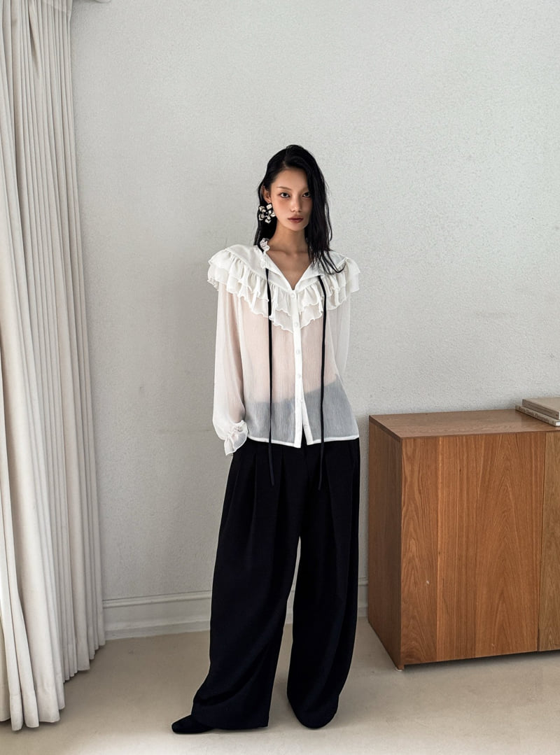 Foundation - Korean Women Fashion - #momslook - Sorbet Velvet Blouse - 11