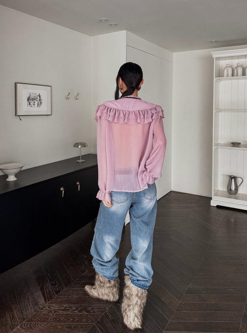 Foundation - Korean Women Fashion - #momslook - Sorbet Velvet Blouse - 7