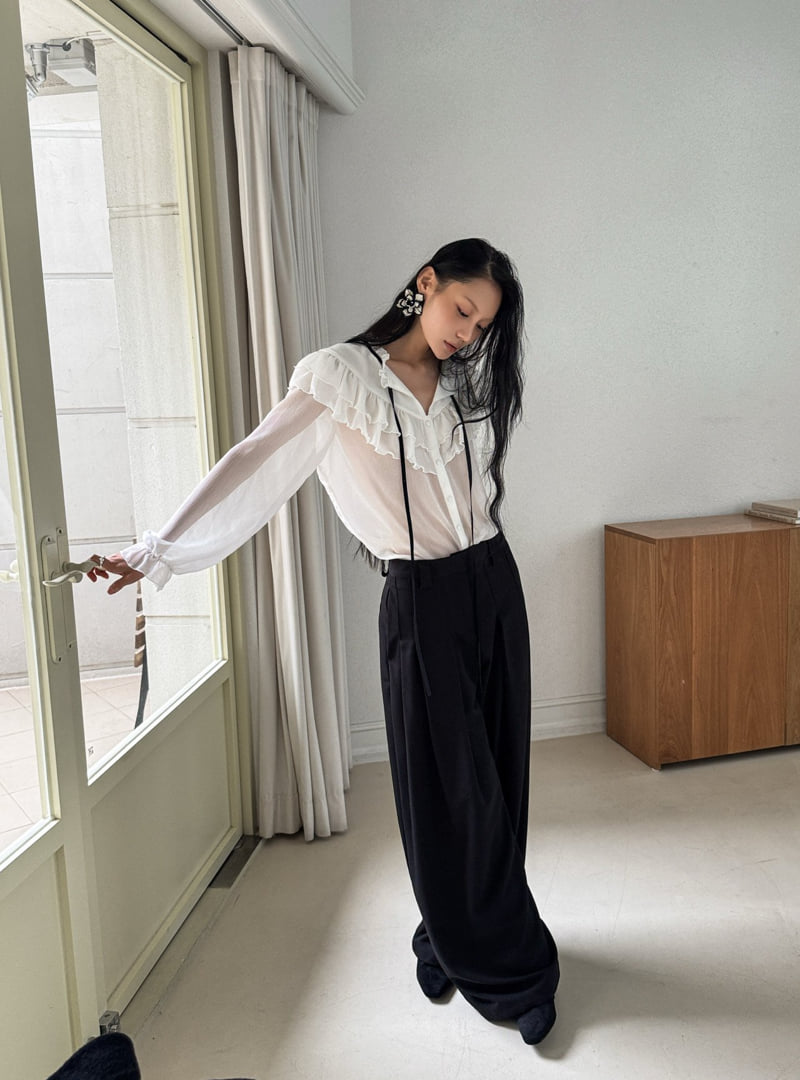 Foundation - Korean Women Fashion - #momslook - Sorbet Velvet Blouse - 9