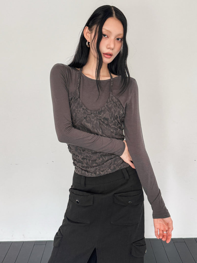 Foundation - Korean Women Fashion - #momslook - Sherbet Halter Tee - 9
