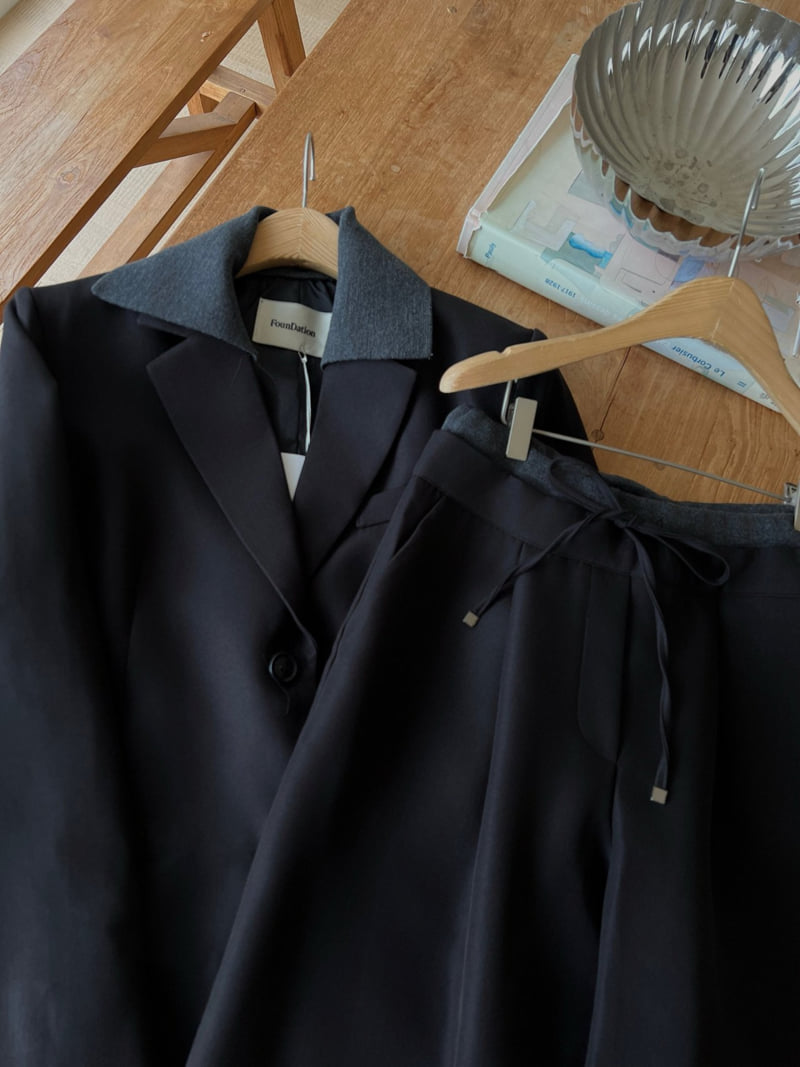 Foundation - Korean Women Fashion - #pursuepretty - Cigarette Blazer Jacket (Detachable Collar) - 3