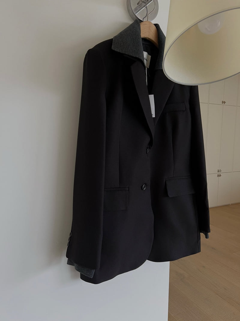 Foundation - Korean Women Fashion - #pursuepretty - Cigarette Blazer Jacket (Detachable Collar) - 4