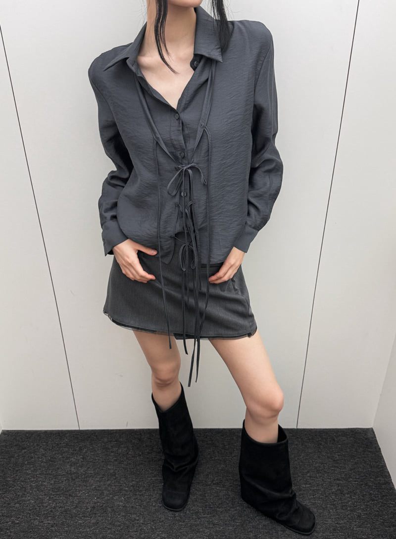 Foundation - Korean Women Fashion - #restrostyle - Metis Double Blouse - 6