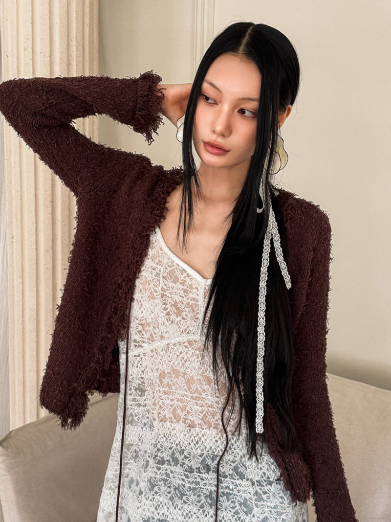Foundation - Korean Women Fashion - #romanticstyle - Floppy Cardigan - 10